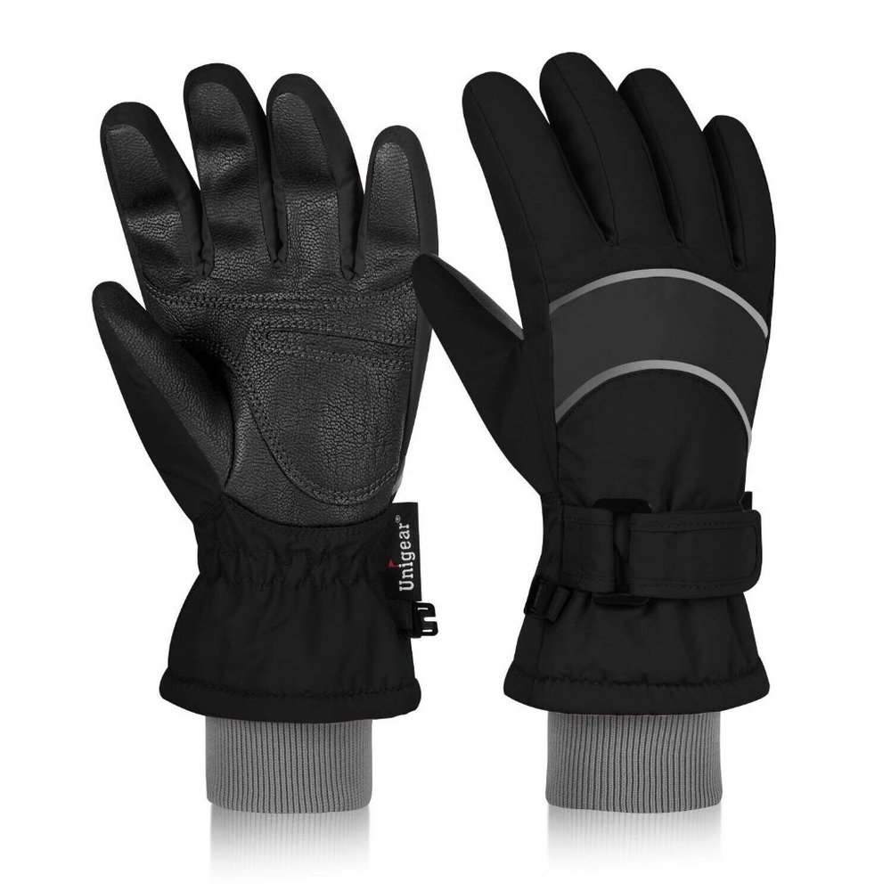 NEW Unigear Kids Ski Gloves, Waterproof Winter Cold Weather Snowboard LG